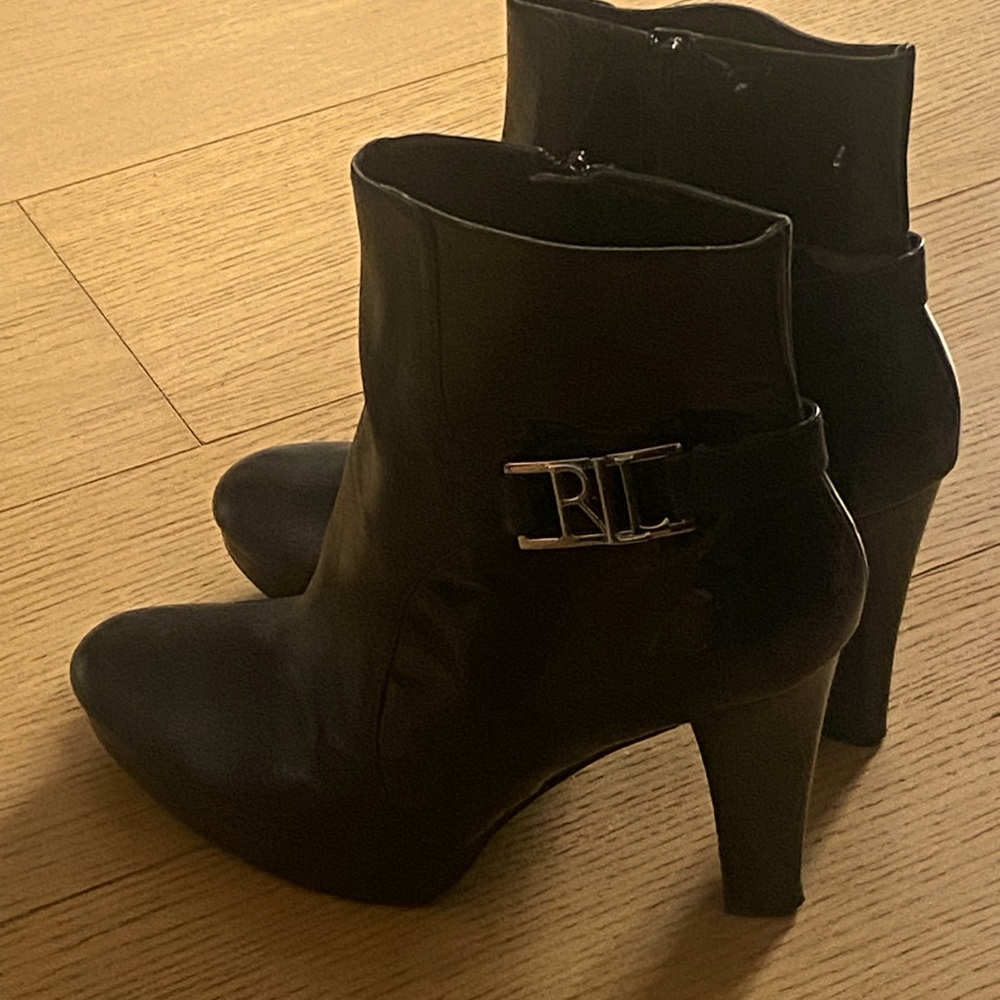 Ralph Lauren Black Ankle Boots - Picture 4 of 4